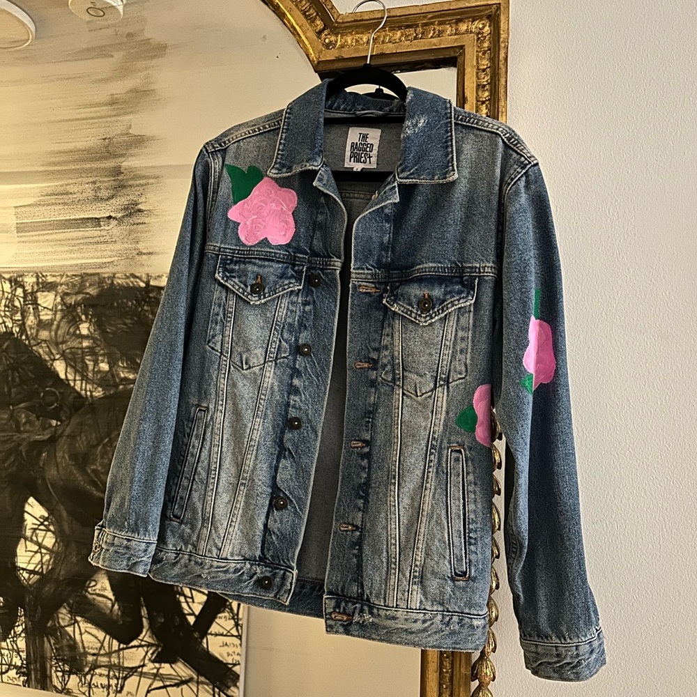 The Ragged Priest Hand Painted Denim Jacket